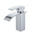 Sccot Single Handle Waterfall Bathroom Vanity Sink Faucet with Extra Large Rectangular Spout  Modern Commercial Solid Brass Lavatory Basin Faucet Mixer Tap (chrome) - B06XJW23CD